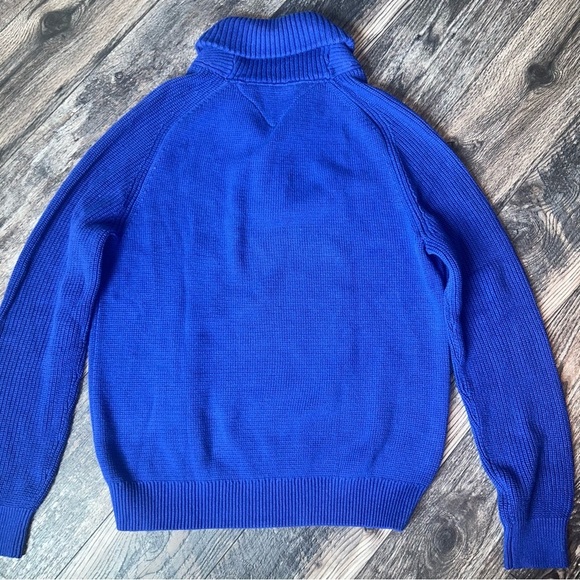 Like New Tommy Hilfiger Men's High Neck Pullover Blue Sweater Size Medium - Picture 7 of 7